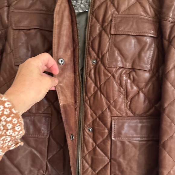 Vintage New Without Tags Eddie Bauer Lambswool Leather Jacket - Picture 4 of 12